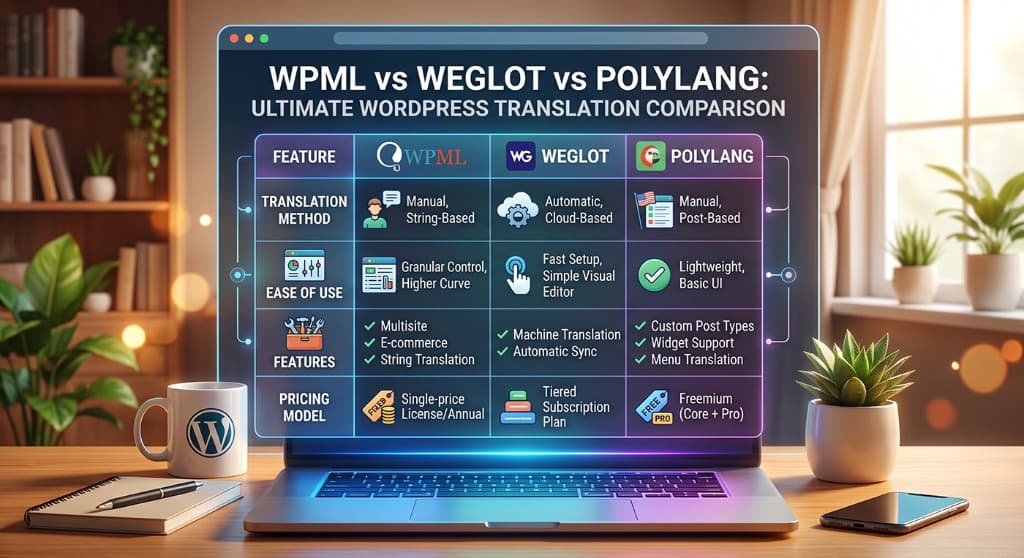Comparing WordPress translation plugins: WPML, Weglot and Polylang